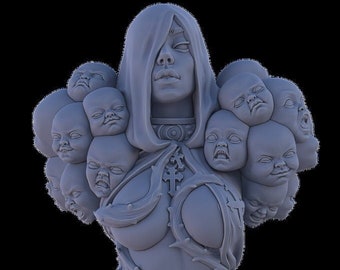 Witch (Bust) - ideal for Dungeons and Dragons and other Tabletop RPGs/Wargaming/D&D