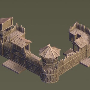 Modular Wooden Wall - ideal for Dungeons and Dragons and other Tabletop RPGs/Wargaming/D&D