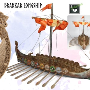Drakkar Longship - Viking Saga - ideal for Dungeons and Dragons and other Tabletop RPGs/ D&D/ Wargaming