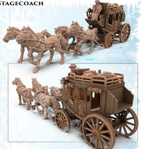Stagecoach Wagon - the frost - ideal for Dungeons and Dragons and other Tabletop RPGs