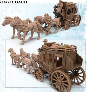 Stagecoach Wagon - the frost - ideal for Dungeons and Dragons and other Tabletop RPGs