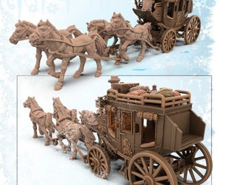 Stagecoach Wagon - the frost - idéal pour Donjons and Dragons et autres RPG de table
