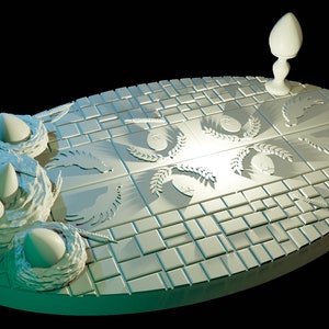Dragonborn ( Oval 100 mm) Theme Base - ideal for Dungeons and Dragons and other Tabletop RPGs/ Wargaming