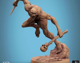 Ghoul Savages Miniature: Resin Tabletop RPG-figuur van Rescale