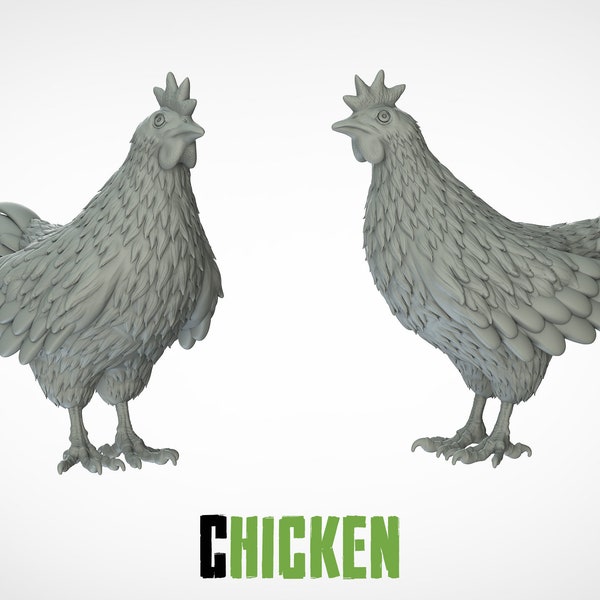 Miniature poule/coq - idéale pour Donjons and Dragons et autres RPG/Wargaming/D&D sur table