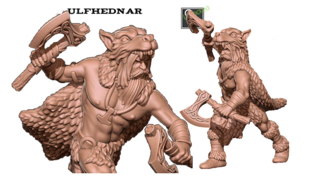 Ulfhednar Viking Warrior Viking Saga Ideal for Dungeons and Dragons and Other Tabletop Rpgs/ D&D