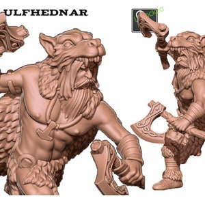 Ulfhednar Viking Warrior - Viking Saga - ideal for Dungeons and Dragons and other Tabletop RPGs/ D&D/ Wargaming