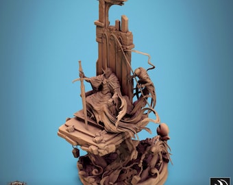 Ombral the Selpuchra Lord Miniature: hars-RPG-figuur, D&D Wargaming