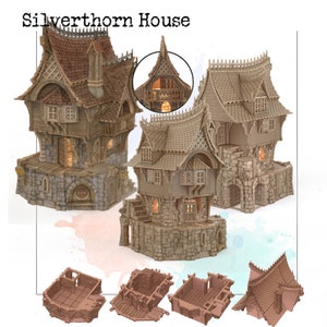 Silverthorn House (32mm) - Dark Alley - ideal for Dungeons and Dragons and other Tabletop RPGs/ D&D/ Wargaming