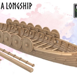 Snekkja Longship - Viking Saga - ideal for Dungeons and Dragons and other Tabletop RPGs/ D&D/ Wargaming