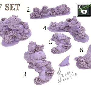 Coral reef set - treasure island - ideal for Dungeons and Dragons and other Tabletop RPGs/ D&D/ Wargaming