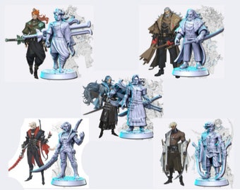 Final Fantasy Male Warrior - NeoKingdom - ideaal voor Dungeons and Dragons en andere Tabletop RPG's / Wargaming / D & D