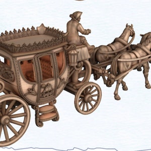 Postkutschenwagen The Frost 2 - ideal für Dungeons and Dragons und andere Tabletop-Rollenspiele