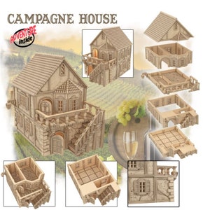Campagne House - treasure island - ideal for Dungeons and Dragons and other Tabletop RPGs/ D&D/ Wargaming