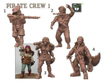 Pirate Crew 1 - treasure island - ideal for Dungeons and Dragons and other Tabletop RPGs/ D&D/ Wargaming