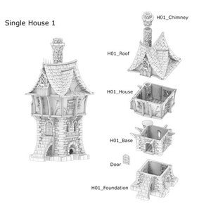 Medieval House 1 (28 mm) - mróz - idealny do Dungeons and Dragons i innych gier RPG