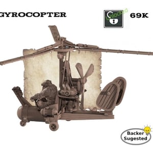 Dwarf Gyrocopter - tale of two cities - ideal for Dungeons and Dragons and other Tabletop RPGs/ D&D/ Wargaming