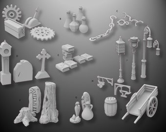 Actifs décoratifs pour bases - idéal pour Donjons et Dragons et autres RPG sur table / Wargaming