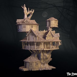 Huge Tree House/ Town Hall - ideal for Dungeons and Dragons and other Tabletop RPGs/Wargaming/D&D