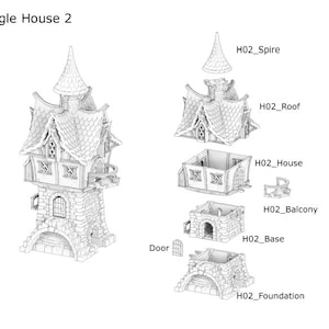 Medieval House 2 (28 mm) - mróz - idealny do Dungeons and Dragons i innych gier RPG