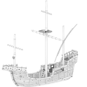 Koopvaardijschip: schateiland: ideaal voor Dungeons and Dragons en andere tabletop-RPG's/D&D/Wargaming