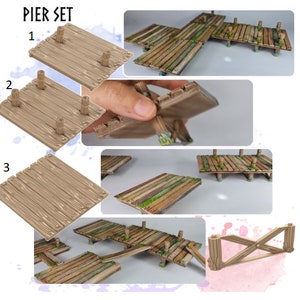 Wooden Pier Set - Viking Saga - ideal for Dungeons and Dragons and other Tabletop RPGs/ D&D/ Wargaming
