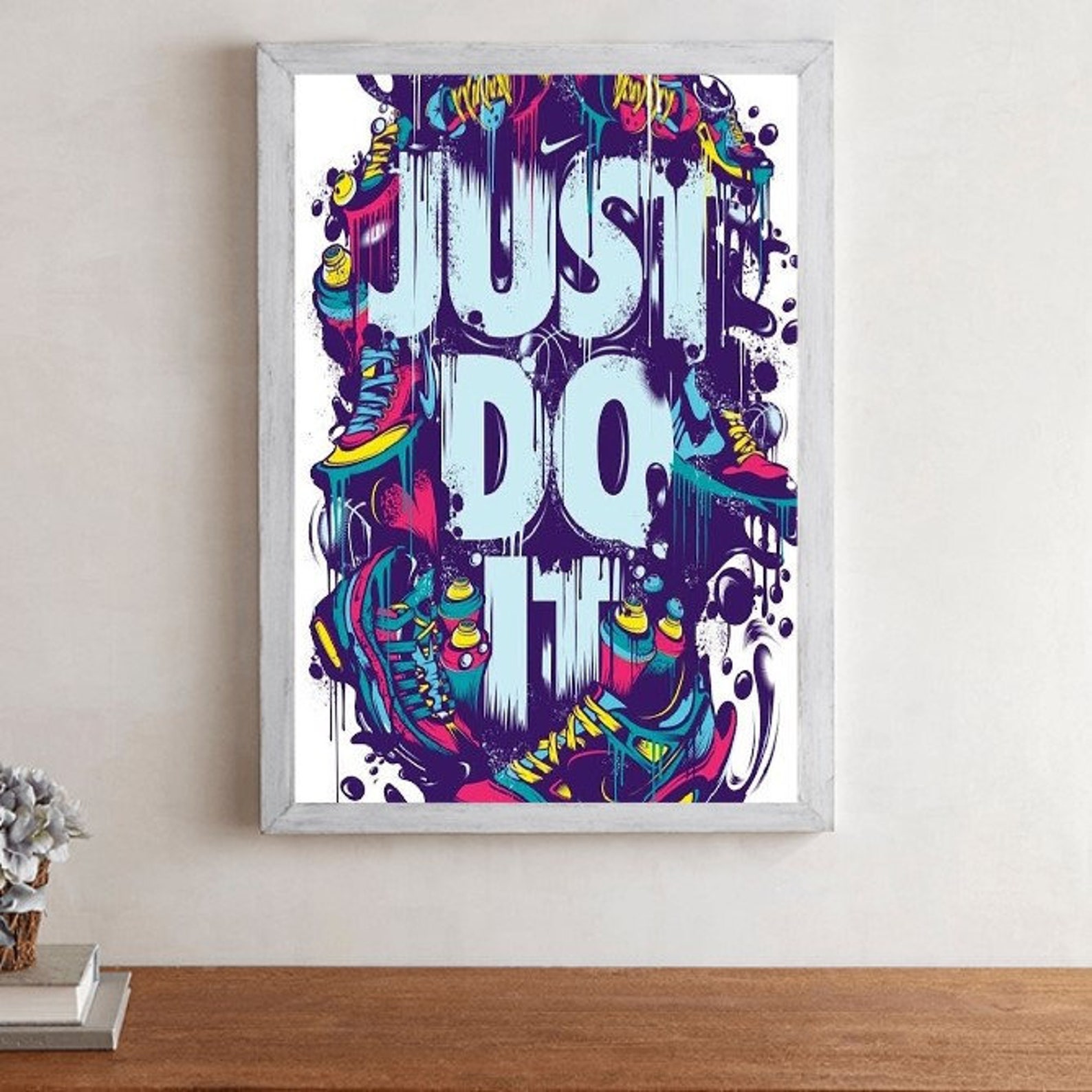 Nike just Do It Poster Wallpaper Art Etsy