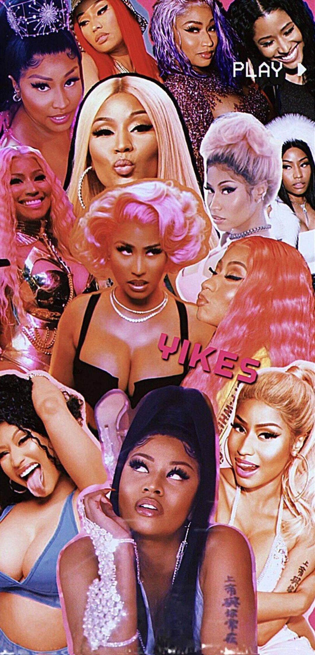 Nicki Minaj Posterbehangcollage - Etsy België, image size:1080x2242