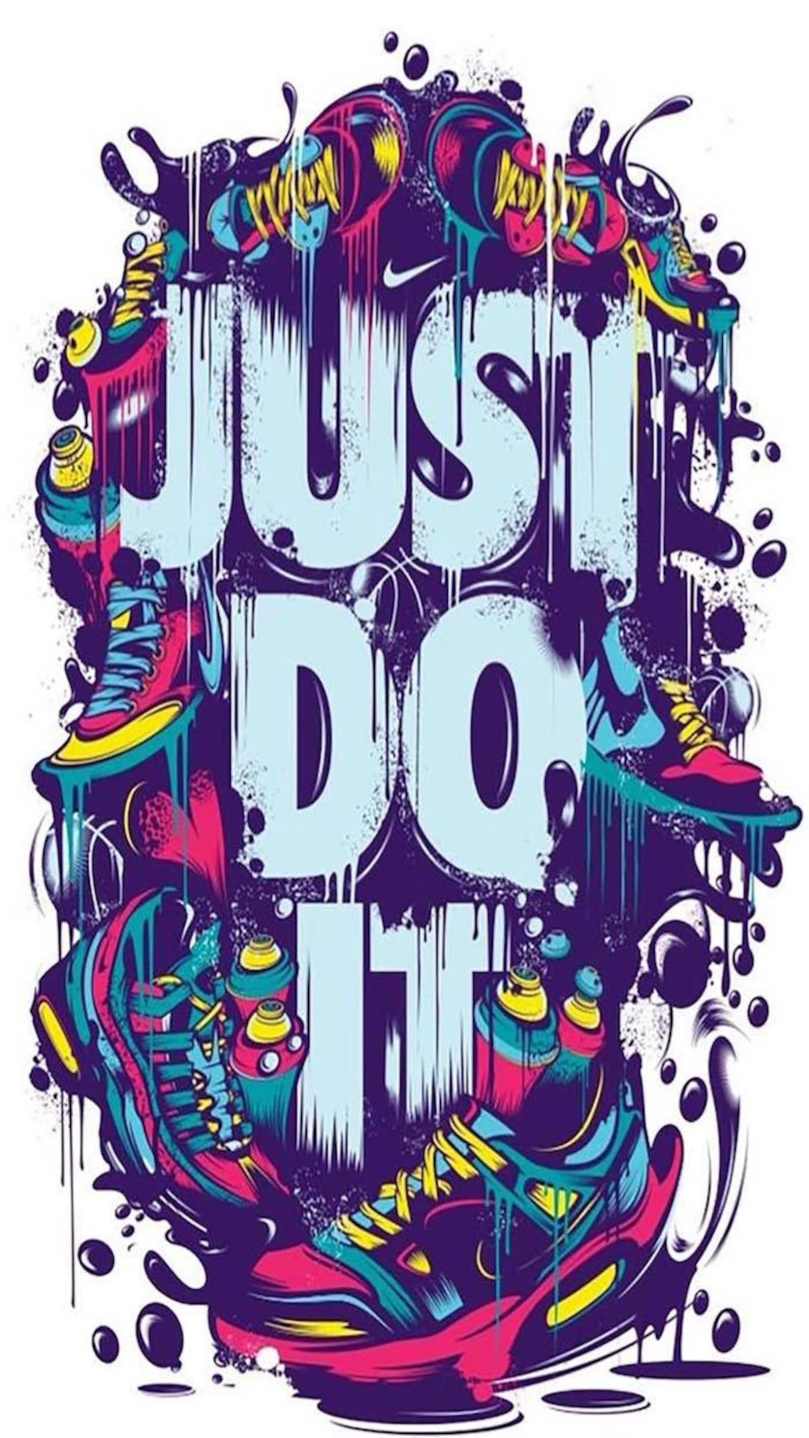 Nike just Do It Poster Wallpaper Art Etsy