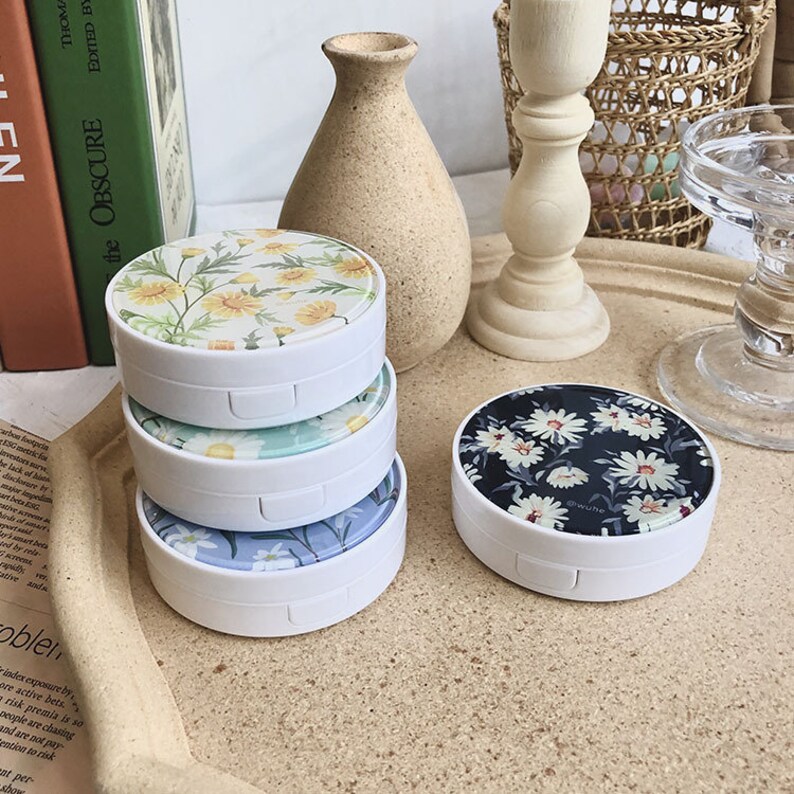 Travel Portable Flower Contact Lens Box Kit With Etsy