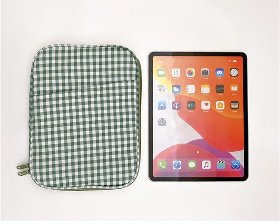 Minimalist Plaid iPad Pouch With Strapsipad Air Pro Caseipad 
