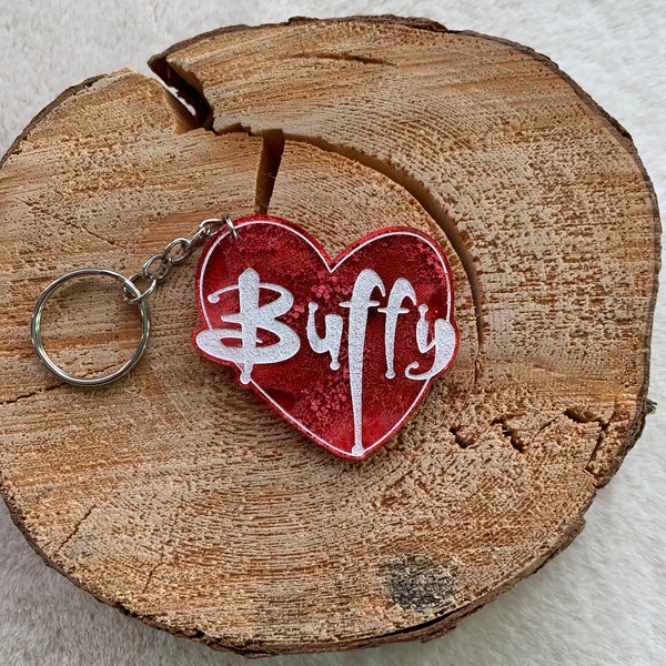 Buffy logo keychain