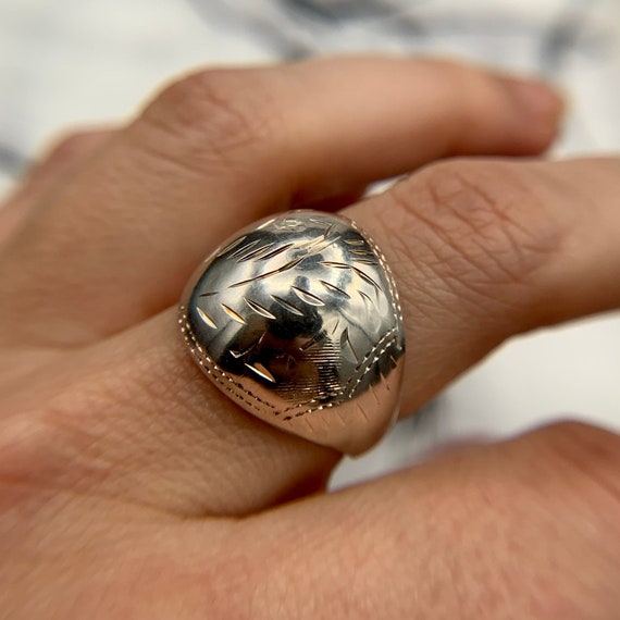 Vintage Silver dome Ring
