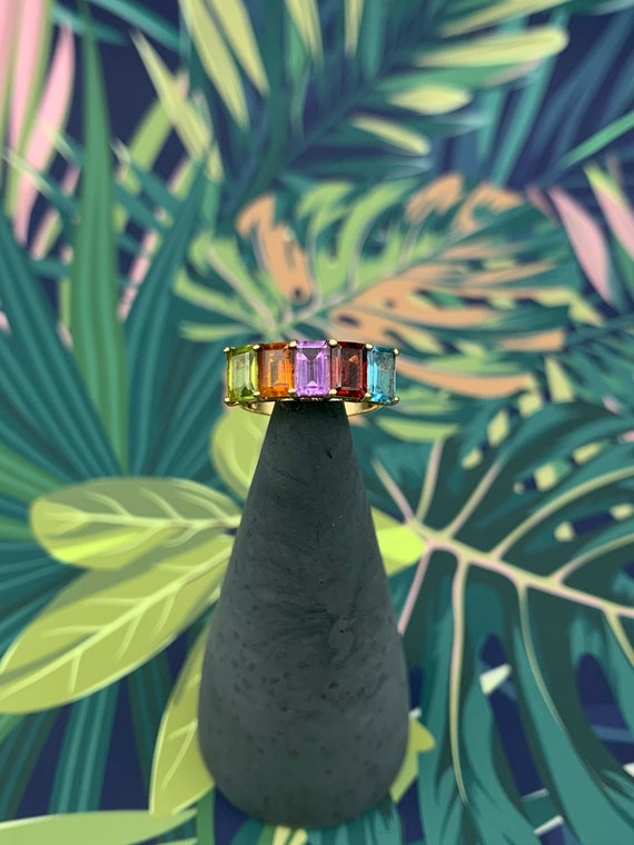 Rainbow Gemstone Ring