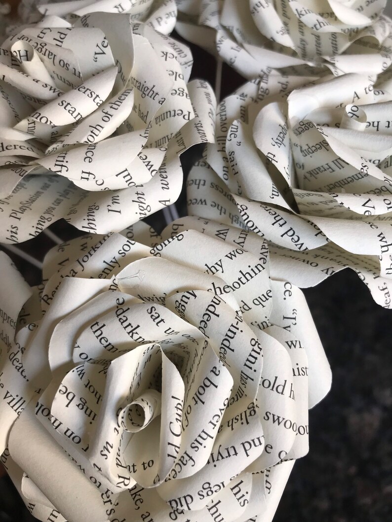 12 Harry Potter Book Page Paper Roses Paper Flowers Book - Etsy