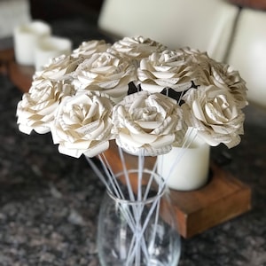 12 Poem Book Page Paper Roses - Paper Flowers - Book Art - Book Decor - Book Page Flowers - Book Lover Gift - Anniversary Gift