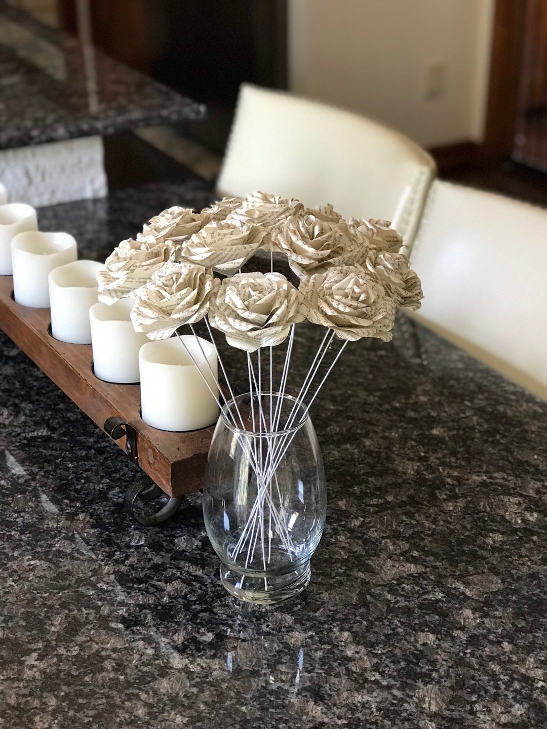 12 Handcrafted Book Page Flowers – Repurposed Book Art Decor - Etsy