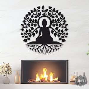 Yoga Wall Art, Wooden Wall Decor, Chakra Symbols Mandala Wall Decoration, Yoga Room Decor, Gift for Him, Gift for Her, Gift Idea
