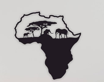 Wooden Africa Map Wall Art: Ethnic Home Decor