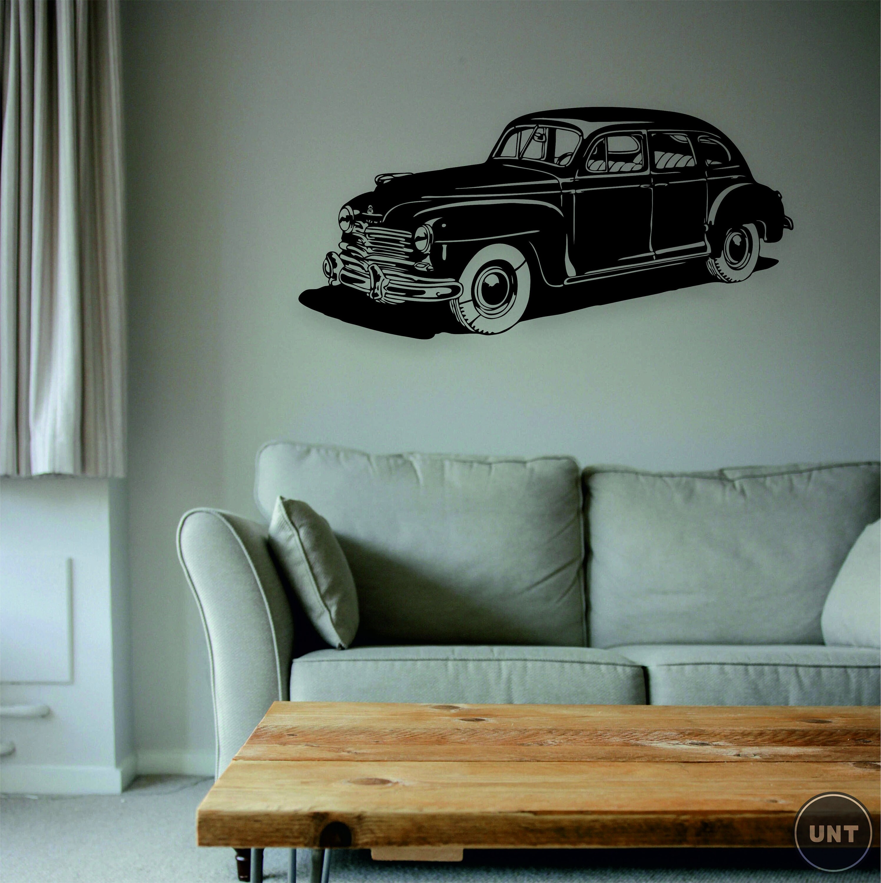 Classic Car Wall Art Old Car Garage Wall Art Wooden Car Etsy
