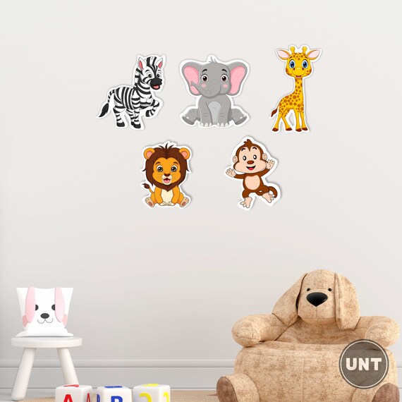 Safari Animals - 5 individual Wooden animals in all. Great for kids bedrooms! Safari Animals - 5 individual Wooden animals in all. Great for kids bedrooms!