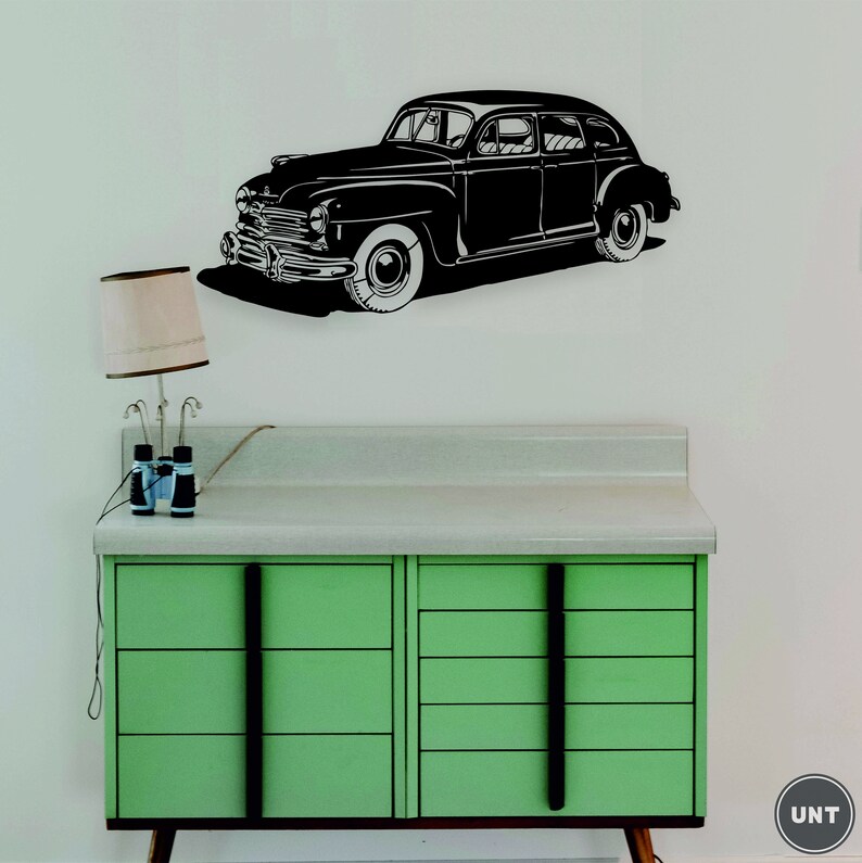 Classic Car Wall Art Old Car Garage Wall Art Wooden Car Etsy