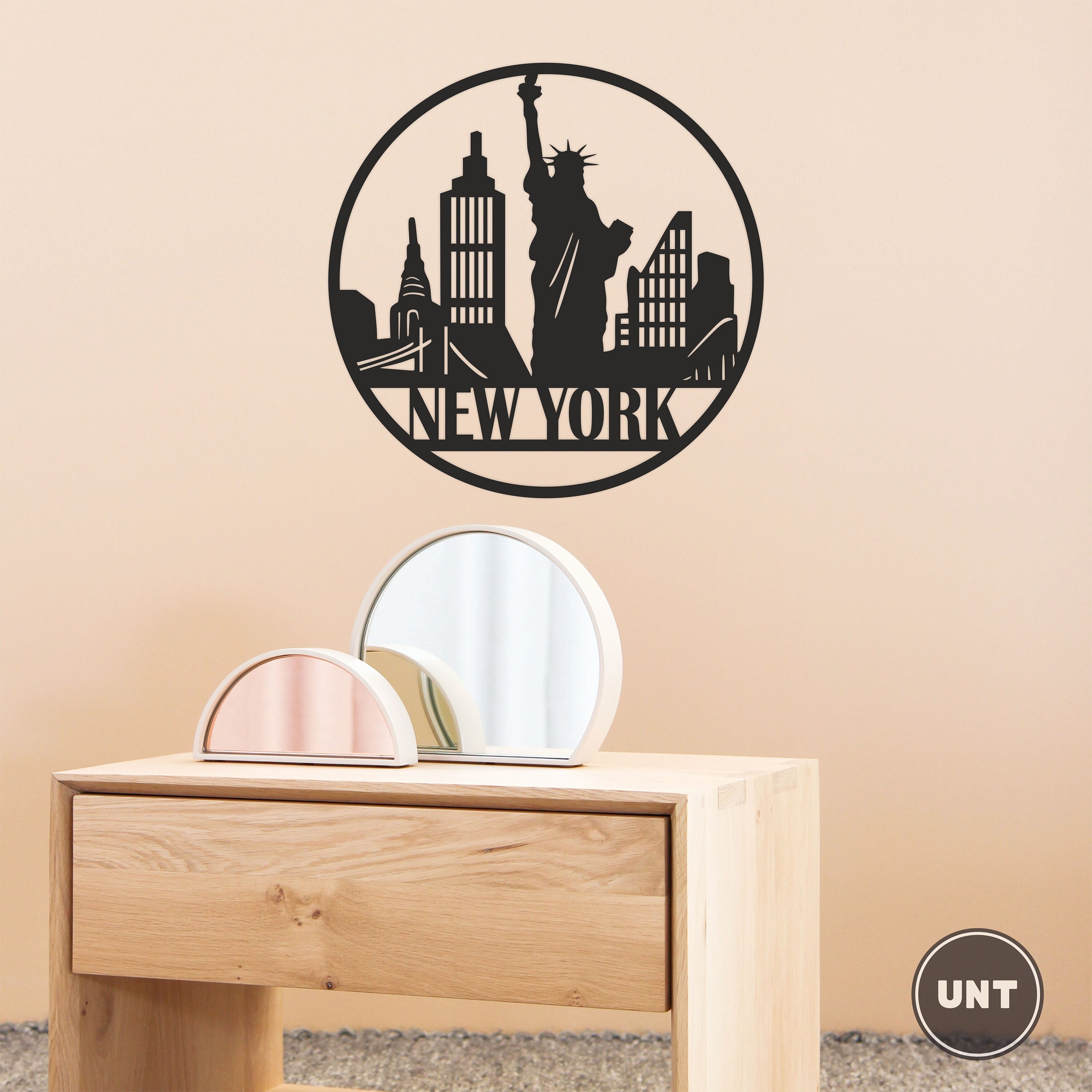 New York Wall Decoration Wood NYC Black Wall Decor Wall Art Etsy