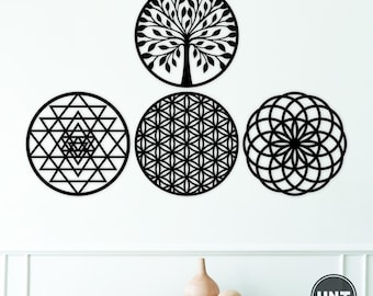 Heilige Geometrie: Blume des Lebens, Sri Yantra, Yin Yang, Torus