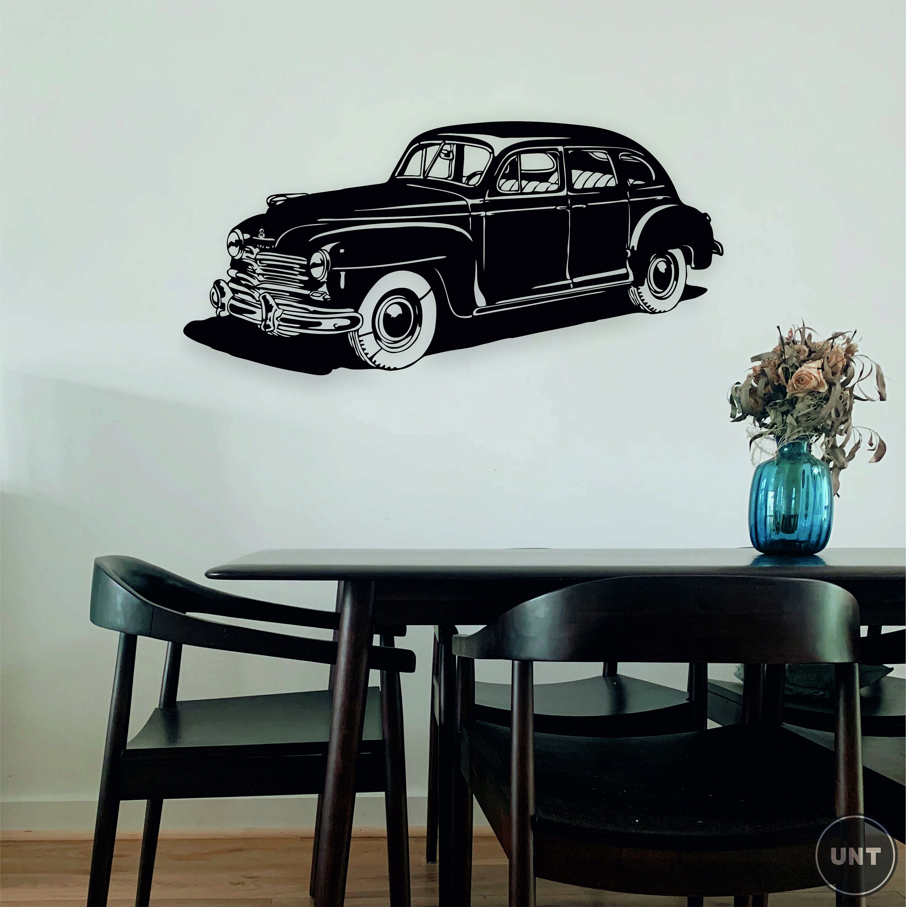 Classic Car Wall Art Old Car Garage Wall Art Wooden Car Etsy