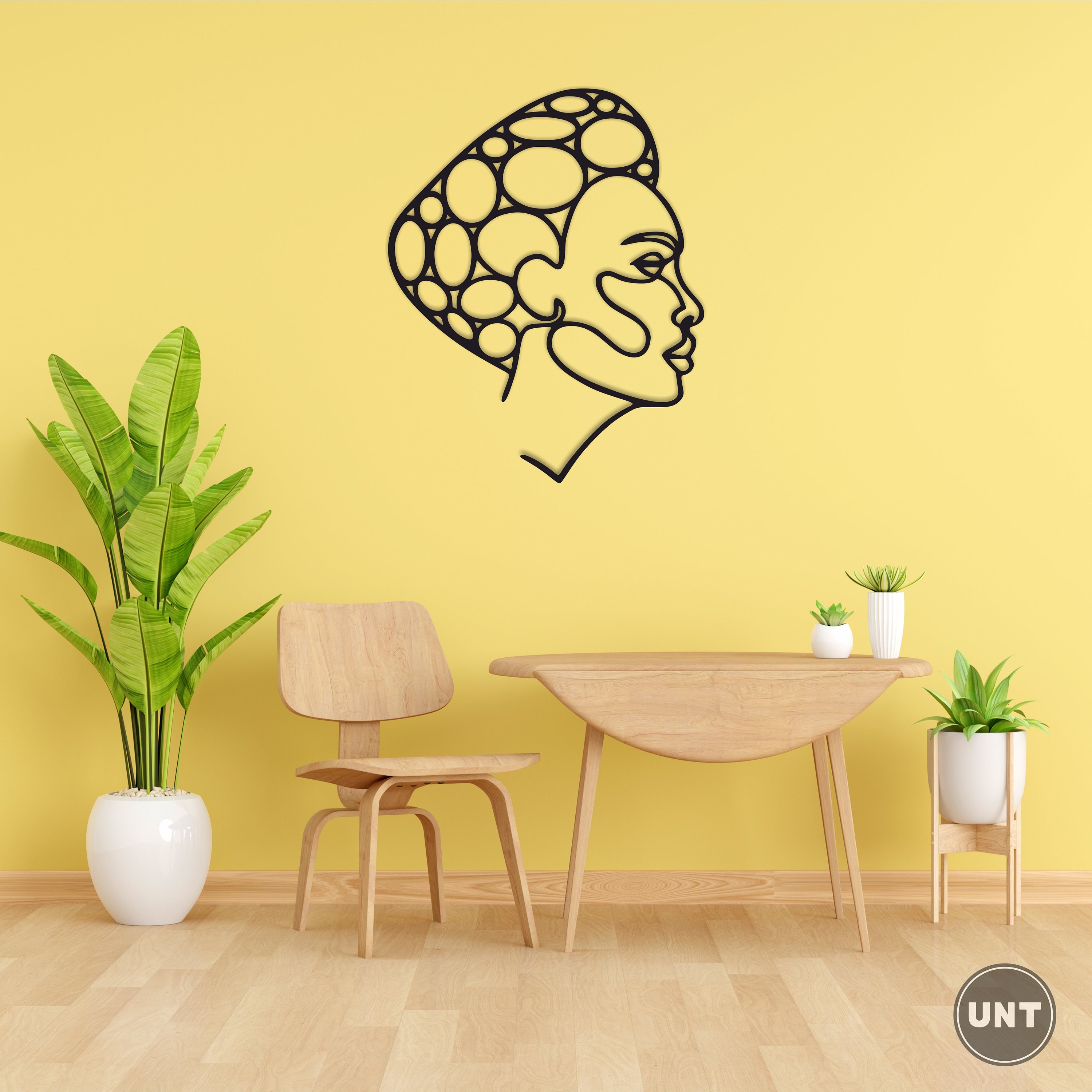 African Woman Wall Art Wood Wall Decor Line Art Wall Etsy