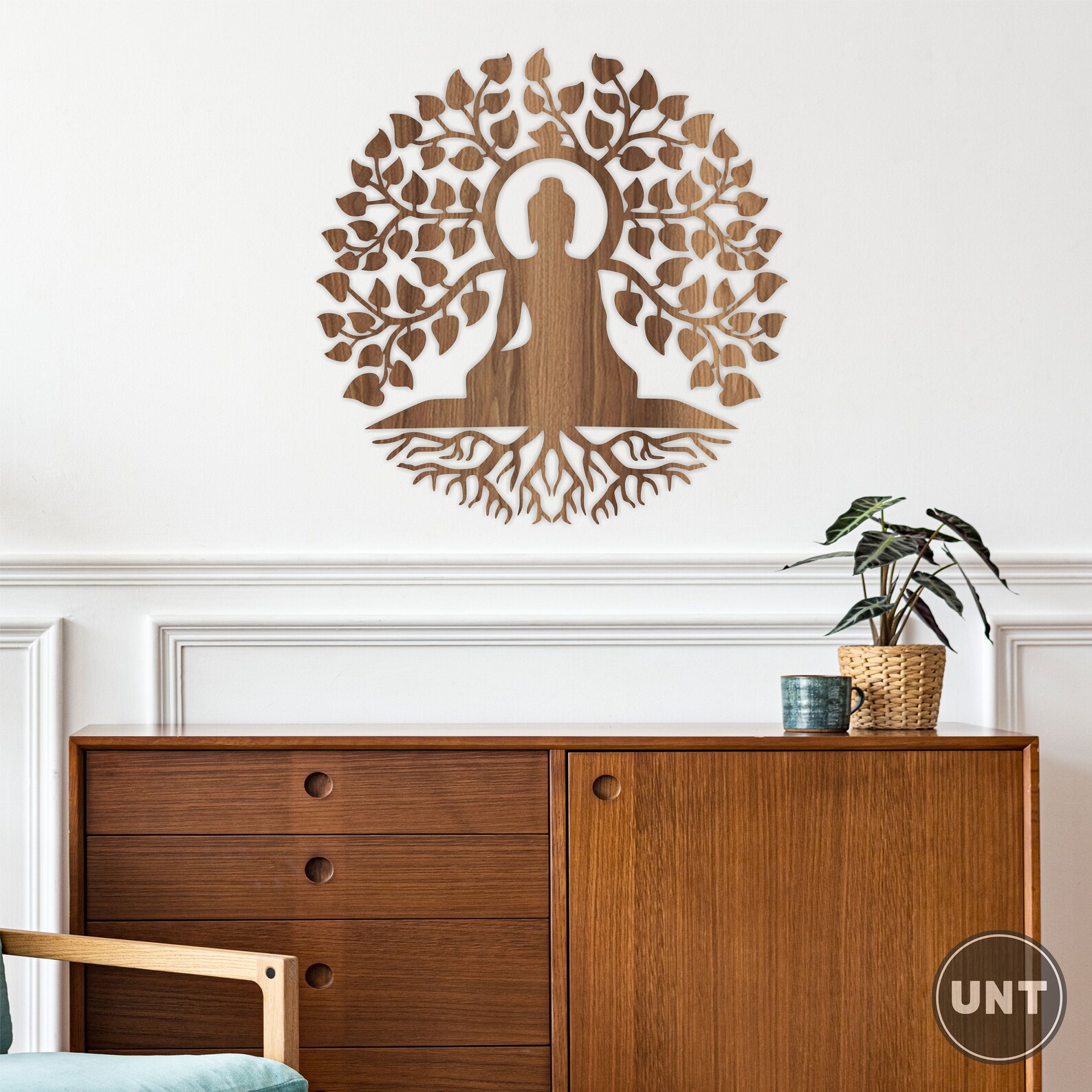 Chakra Symbols Mandala Wooden Wall Art: Yoga Room Decor - Etsy
