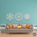 Sacred Geometry Sri Yantra, Metatron Cube, Tetrahedron Wall Decor, Abundance Wooden Wall Art, Geometric Home Decoration, Housewarming Gift product logo