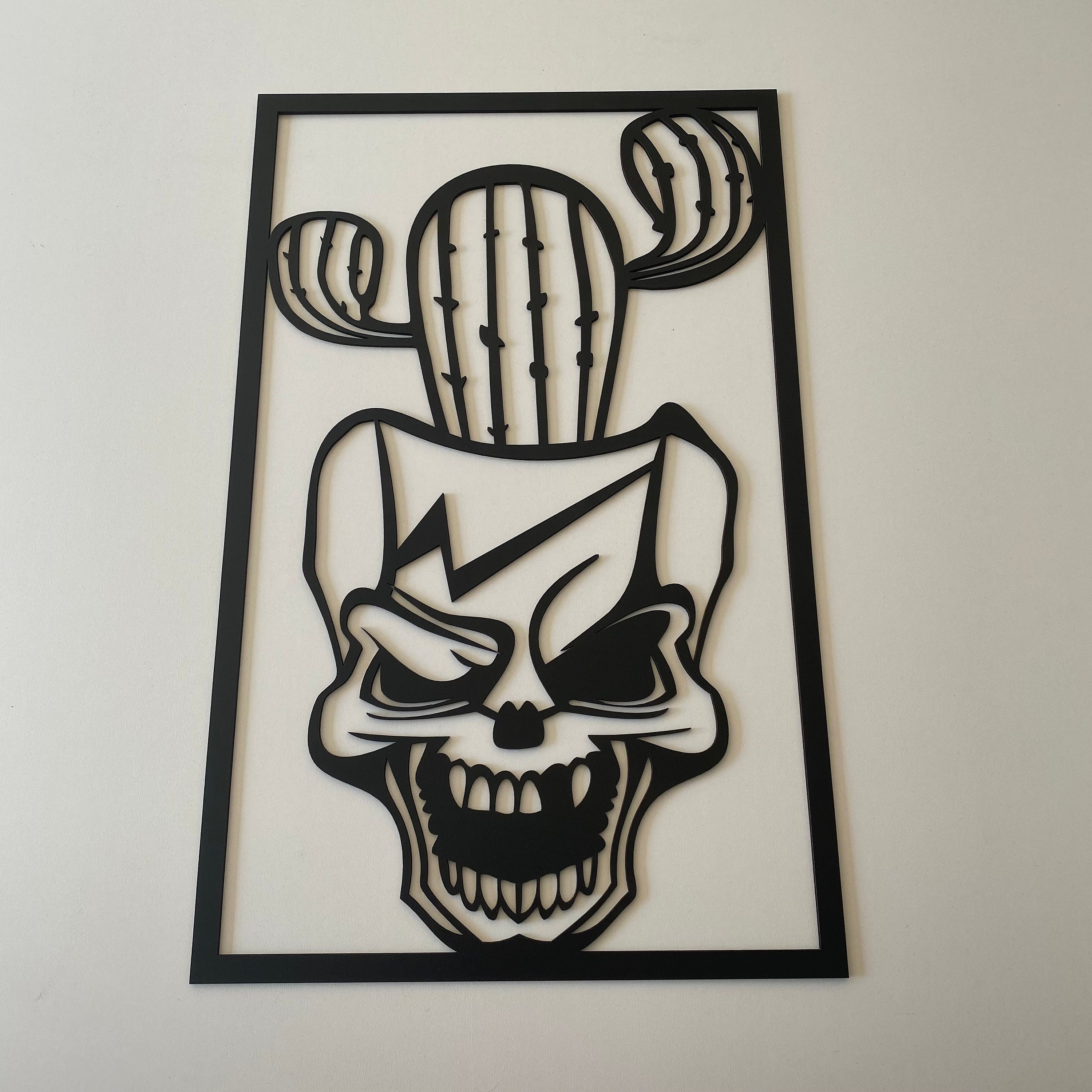 Skull Cactus Wall Decoration Wall Art Wooden Wall Decor Etsy