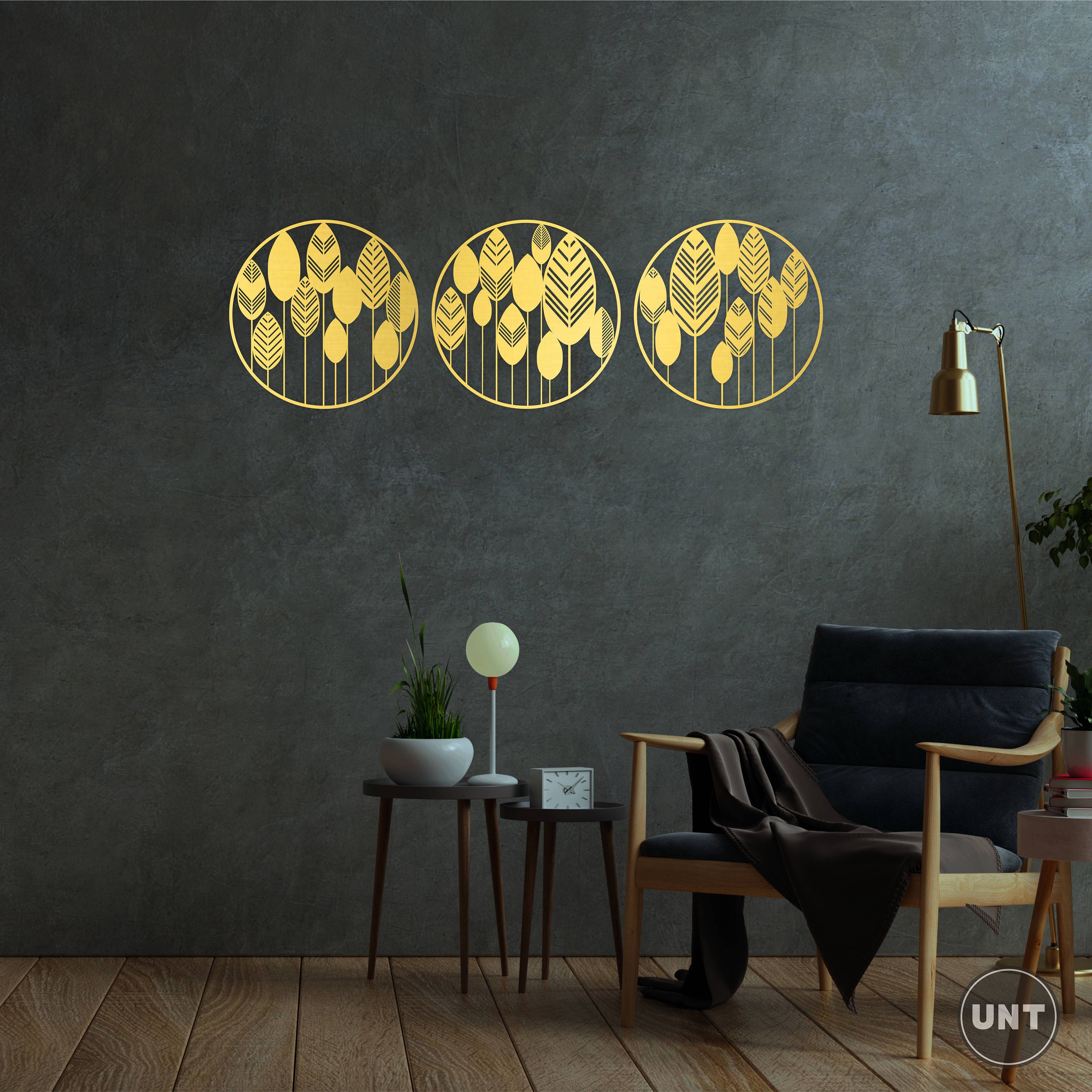 Leaves Wooden Wall Decor Wood Wall Art Set of 3 Housewarming Etsy